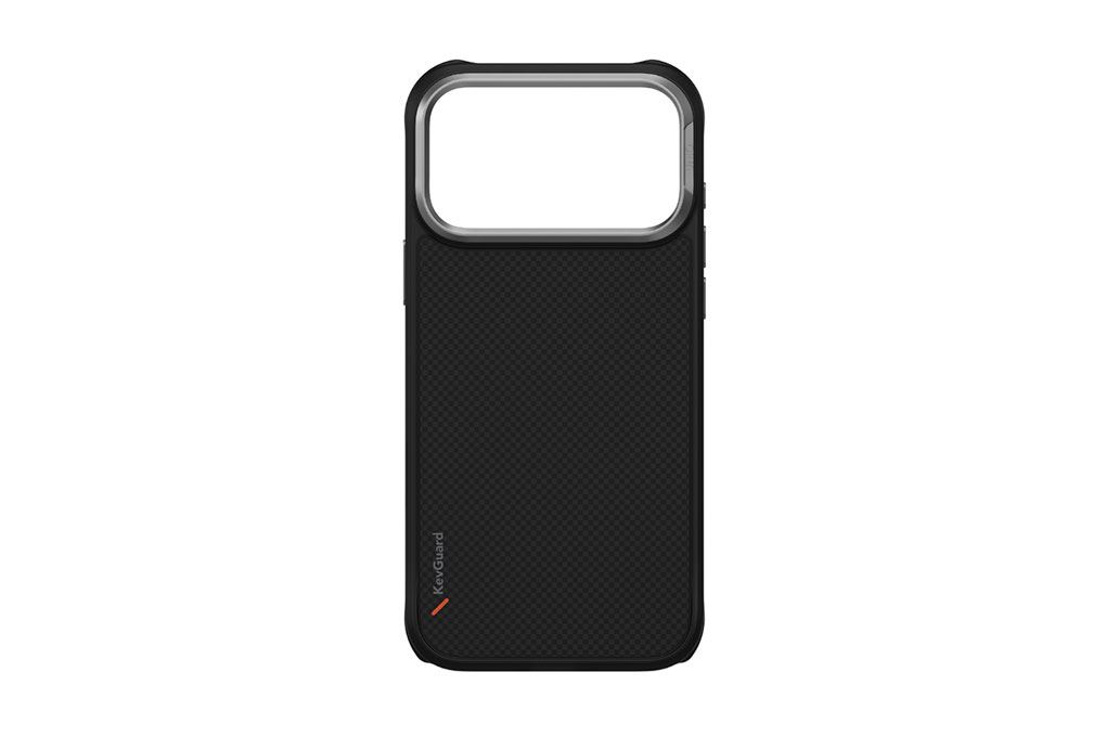 Ốp lưng MagSafe iPhone 17 Pro ALU TPU UNIQ KEVA KEVLAR Màu Đen