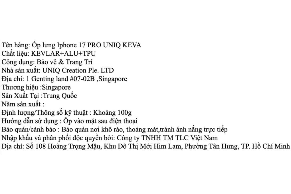 Ốp lưng MagSafe iPhone 17 Pro ALU TPU UNIQ KEVA KEVLAR Màu Đen