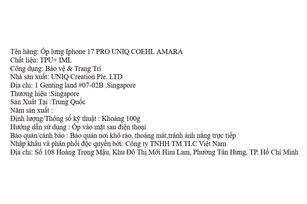 Ốp lưng MagSafe iPhone 17 Pro TPU IML UNIQ AMARA Màu Trắng - Tím