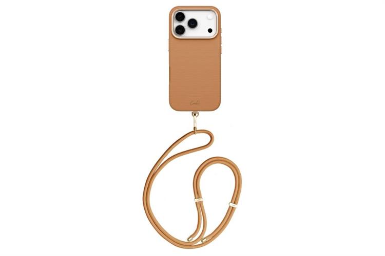 Ốp lưng MagSafe iPhone 17 Pro PU ALU UNIQ MIRELLE Màu Nâu