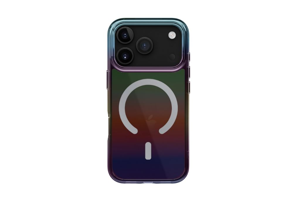 Ốp lưng MagSafe iPhone 17 Pro Max PC TPU UNIQ IRIDESCIA Màu Đen