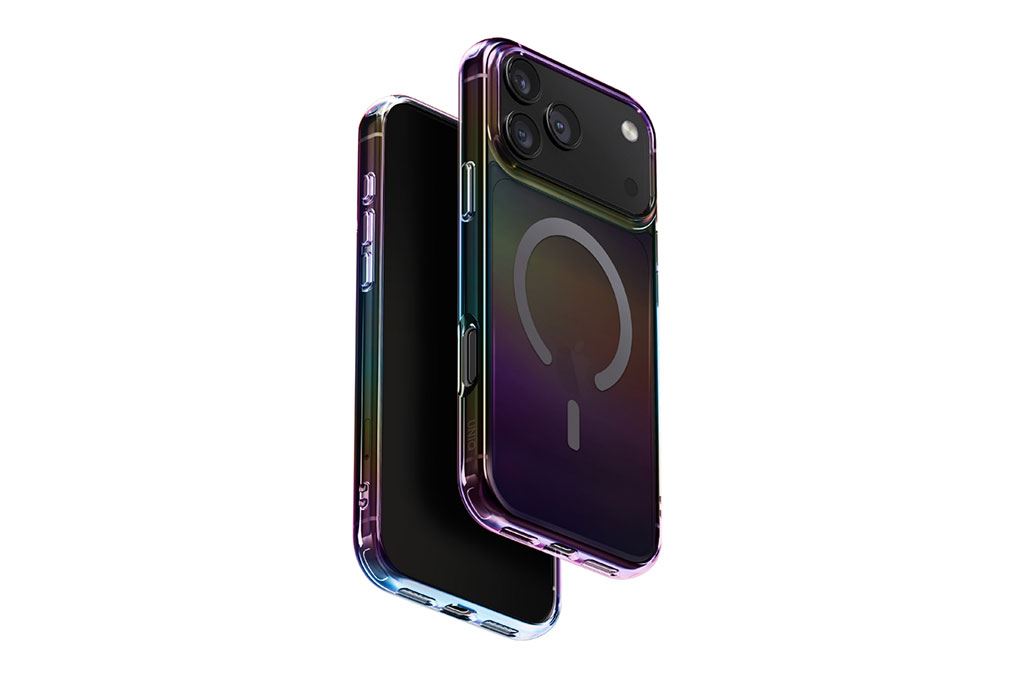 Ốp lưng MagSafe iPhone 17 Pro Max PC TPU UNIQ IRIDESCIA Màu Đen