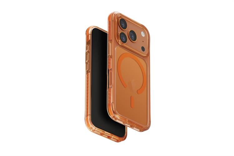Ốp lưng MagSafe iPhone 17 Pro Max PC TPU TPE UNIQ COMBAT Màu Trắng - Cam