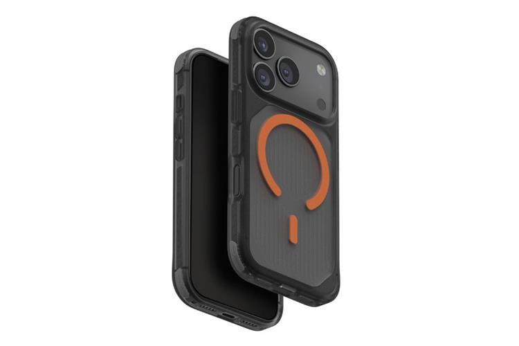 Ốp lưng MagSafe iPhone 17 Pro Max PC TPU TPE UNIQ COMBAT Màu Đen - Cam