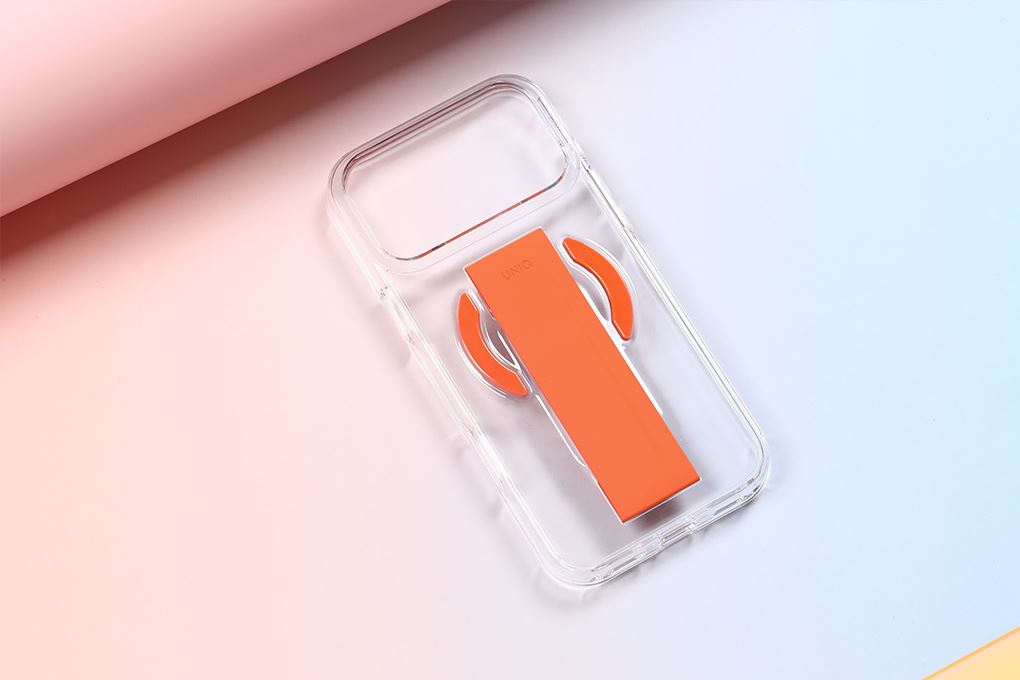 Ốp lưng MagSafe iPhone 17 Pro Max PC Silicone UNIQ FlexGrip HELDRO AIR Màu Cam