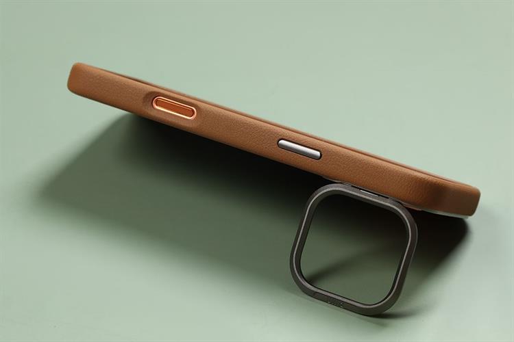 Ốp lưng MagSafe iPhone 17 Pro Max PU PC TPU Silicone UNIQ FlexGrip Camera Stand HELDRO PRO Màu Nâu