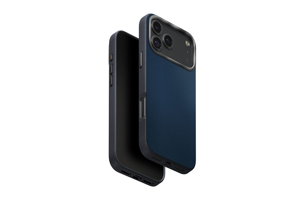 Ốp lưng MagSafe iPhone 17 Pro Max ALU TPU UNIQ KEVA KEVLAR Màu Xanh Dương
