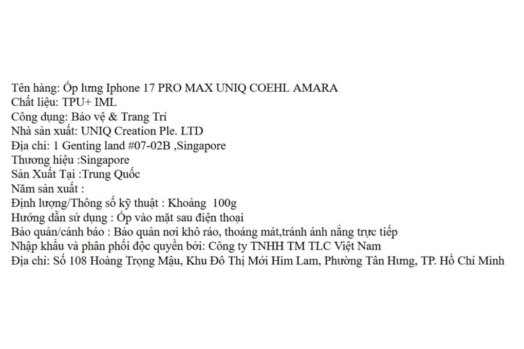Ốp lưng MagSafe iPhone 17 Pro Max TPU IML UNIQ AMARA Màu Trắng - Tím
