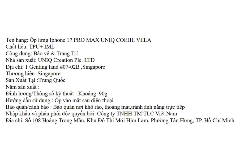 Ốp lưng MagSafe iPhone 17 Pro Max TPU IML UNIQ VELA Màu Màu kết hợp