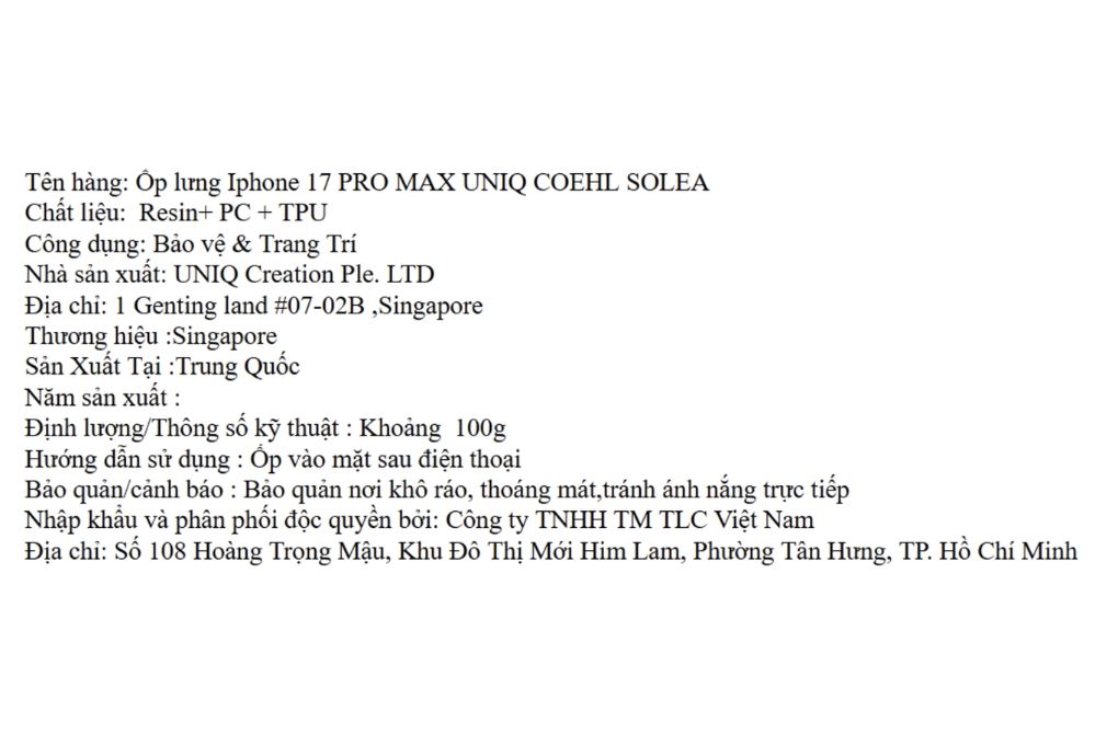 Ốp lưng MagSafe iPhone 17 Pro Max PC TPU UNIQ SOLEA Resin Màu Hồng nhạt