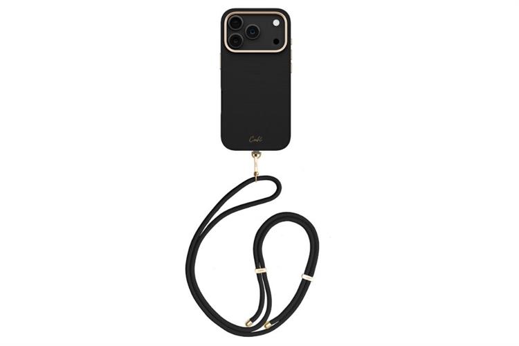 Ốp lưng MagSafe iPhone 17 Pro Max PU ALU UNIQ MIRELLE Màu Đen