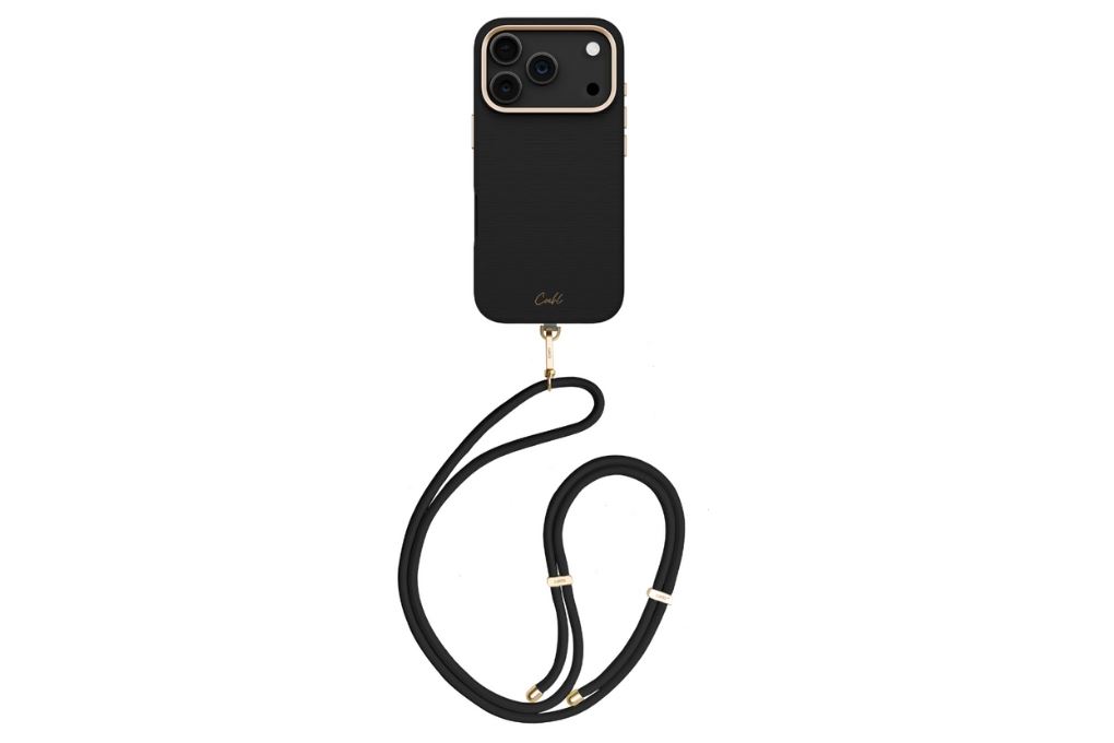 Ốp lưng MagSafe iPhone 17 Pro Max PU ALU UNIQ MIRELLE Màu Đen