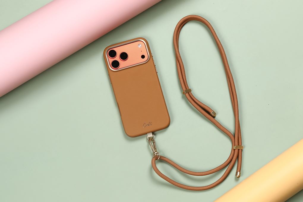 Ốp lưng MagSafe iPhone 17 Pro Max PU ALU UNIQ MIRELLE Màu Nâu