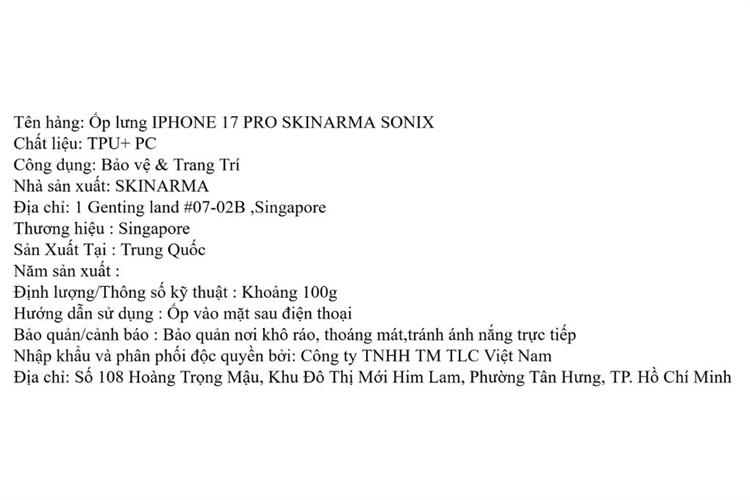 Ốp lưng MagSafe iPhone 17 Pro PC TPU SKINARMA SONIX Màu Nâu nhạt