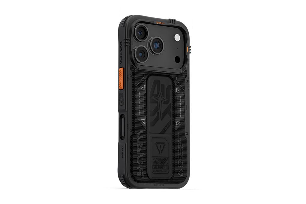 Ốp lưng MagSafe iPhone 17 Pro Max PC TPU SKINARMA Grip Stand PHANTOM Màu Đen