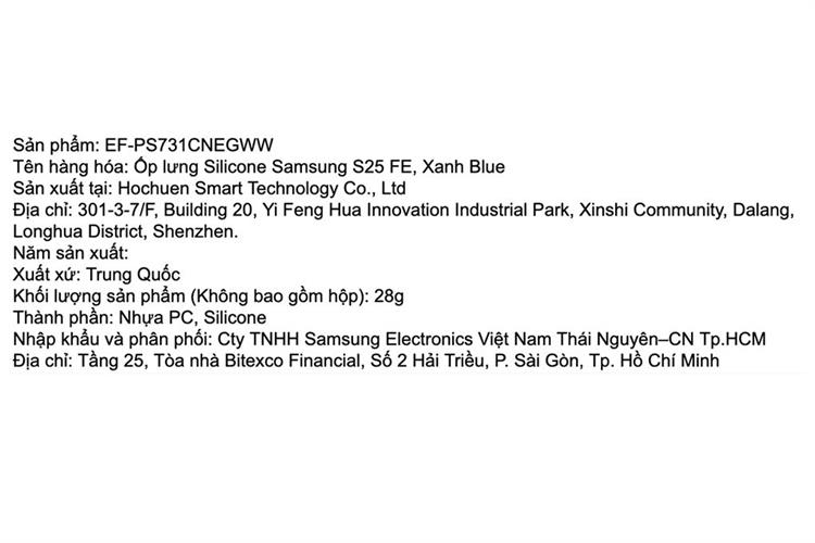 Ốp lưng Galaxy S25 FE Silicone PC SAMSUNG Chính hãng Màu Xanh Dương