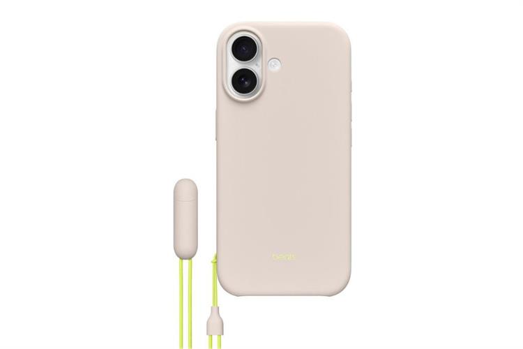 Ốp lưng MagSafe iPhone 17 Nhựa Polycarbonate Kèm Chân Đế Beats Màu Xám nhạt