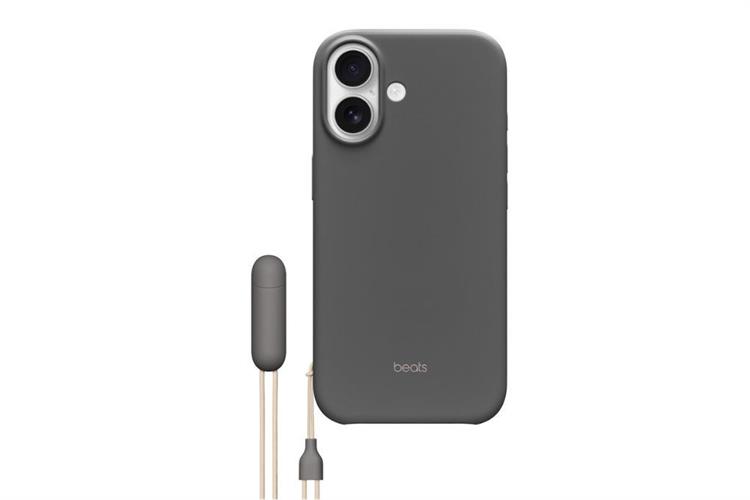 Ốp lưng MagSafe iPhone 17 Nhựa Polycarbonate Kèm Chân Đế Beats Màu Xám đậm