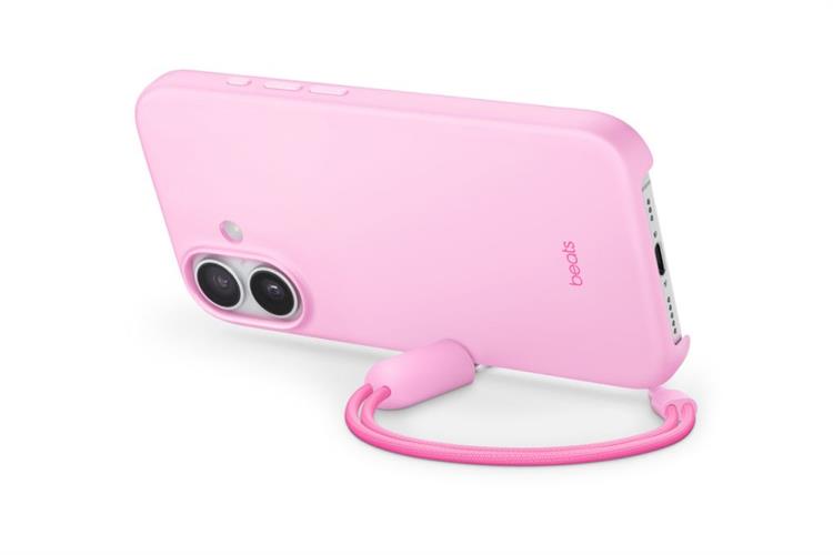 Ốp lưng MagSafe iPhone 17 Nhựa Polycarbonate Kèm Chân Đế Beats Màu Hồng phấn