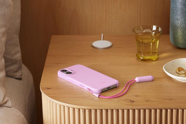 Ốp lưng MagSafe iPhone 17 Nhựa Polycarbonate Kèm Chân Đế Beats Màu Hồng phấn