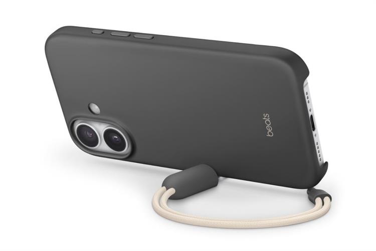 Ốp lưng MagSafe iPhone 17 Nhựa Polycarbonate Kèm Chân Đế Beats Màu Xám đậm