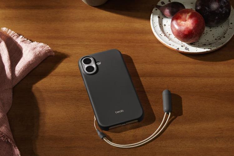 Ốp lưng MagSafe iPhone 17 Nhựa Polycarbonate Kèm Chân Đế Beats Màu Xám đậm