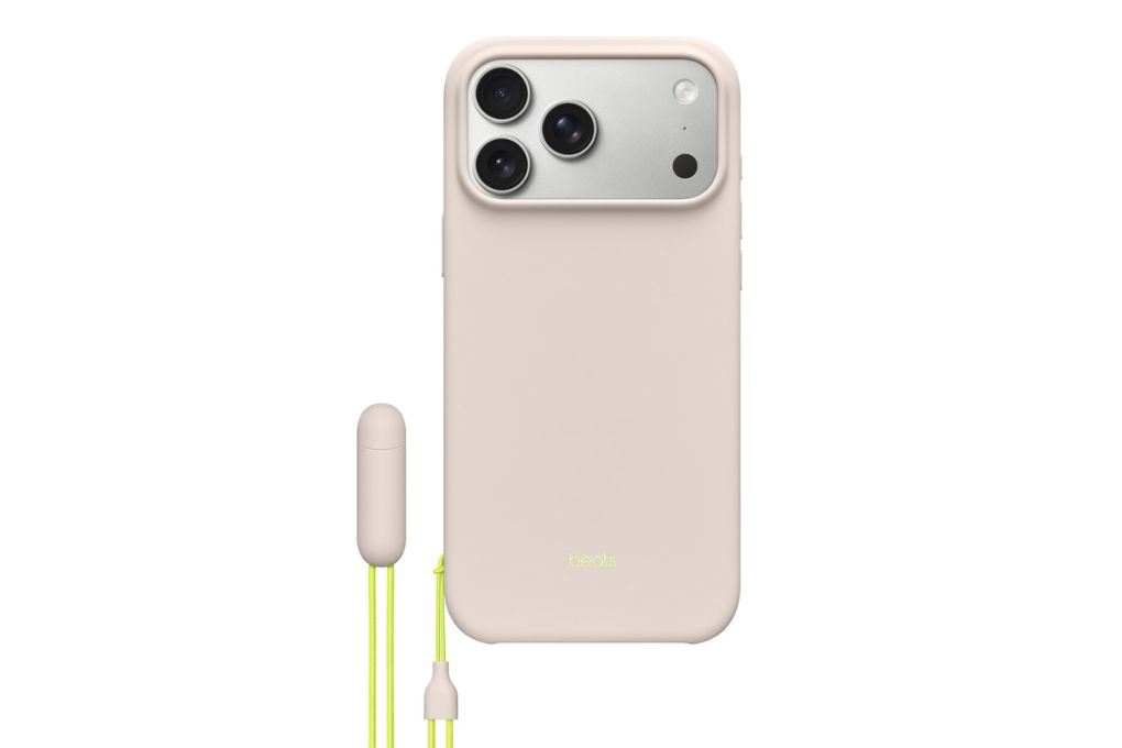 Ốp lưng MagSafe iPhone 17 Pro Nhựa Polycarbonate Kèm Chân Đế Beats Màu Xám nhạt