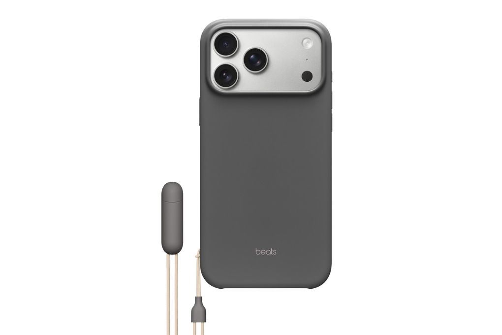 Ốp lưng MagSafe iPhone 17 Pro Nhựa Polycarbonate Kèm Chân Đế Beats Màu Xám đậm