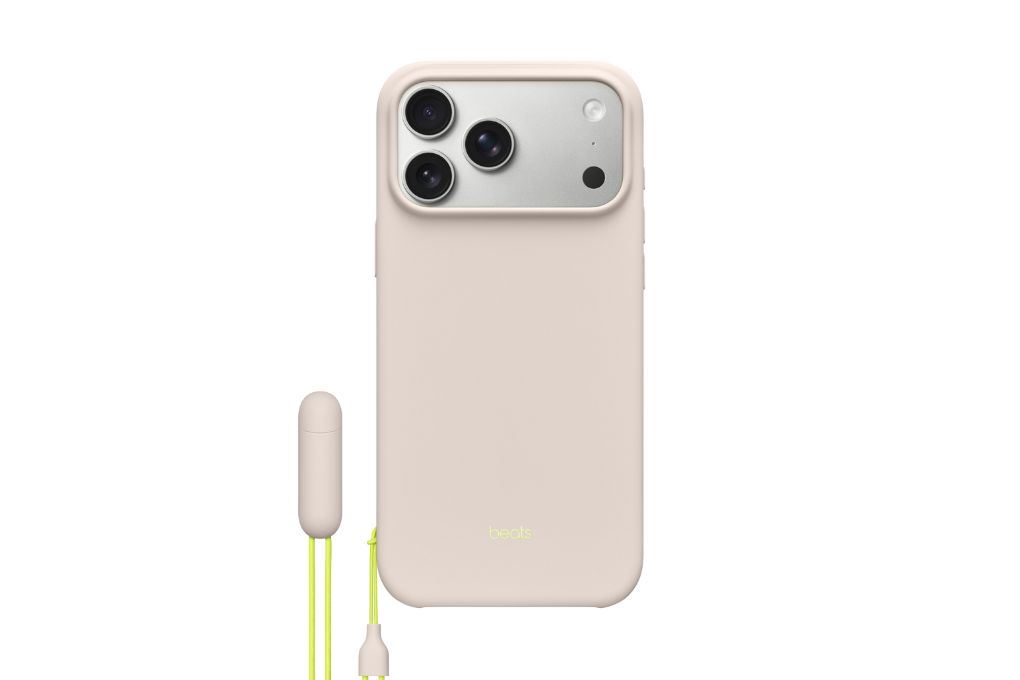 Ốp lưng MagSafe iPhone 17 Pro Max Nhựa Polycarbonate Kèm Chân Đế Beats Màu Xám nhạt