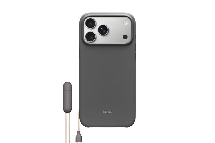 Ốp lưng MagSafe iPhone 17 Pro Max Nhựa Polycarbonate Kèm Chân Đế Beats Màu Xám đậm