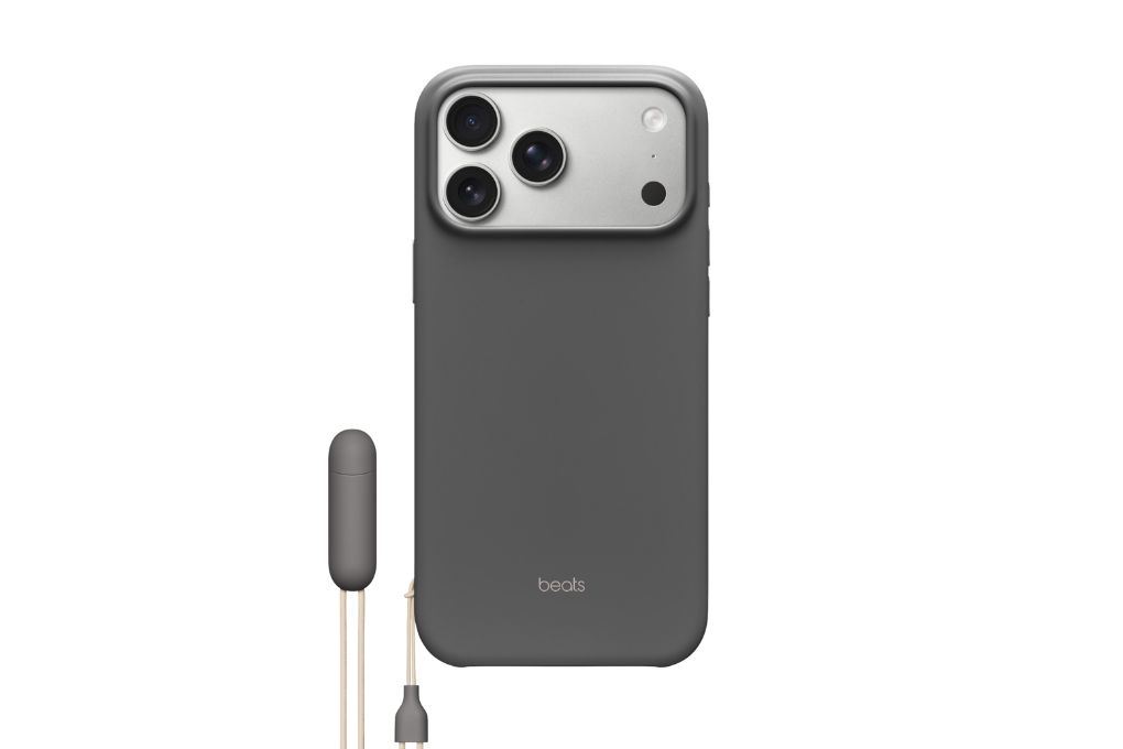 Ốp lưng MagSafe iPhone 17 Pro Max Nhựa Polycarbonate Kèm Chân Đế Beats Màu Xám đậm