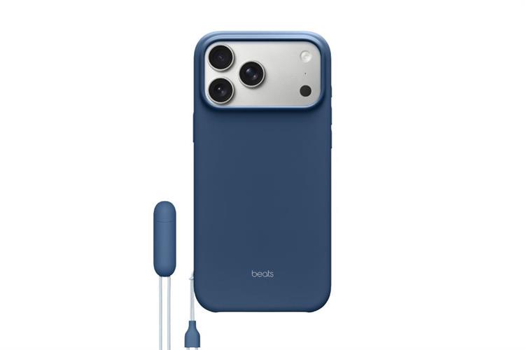 Ốp lưng MagSafe iPhone 17 Pro Max Nhựa Polycarbonate Kèm Chân Đế Beats Màu Xanh mòng két