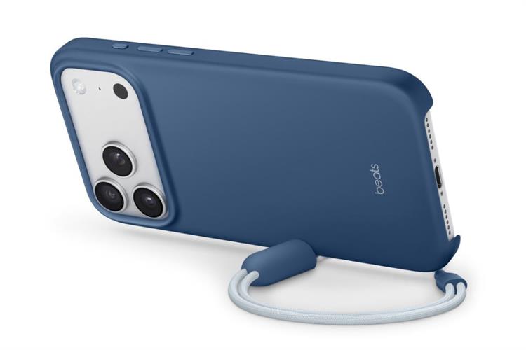 Ốp lưng MagSafe iPhone 17 Pro Max Nhựa Polycarbonate Kèm Chân Đế Beats Màu Xanh mòng két