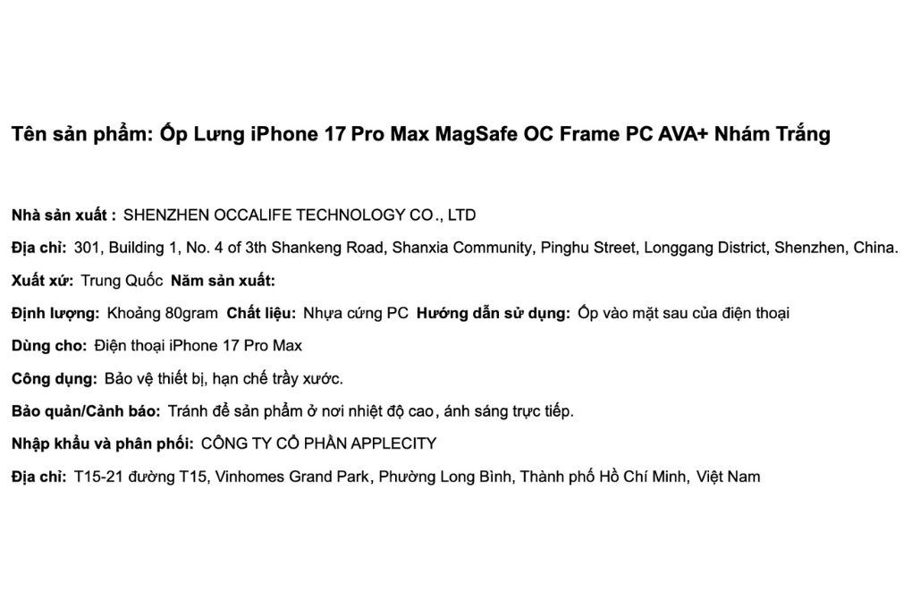 Ốp lưng MagSafe iPhone 17 Pro Max AVA+ OC Frame - 5