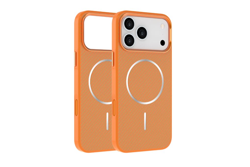 Ốp lưng MagSafe iPhone 17 Pro Max PC TPU AVA+ có nút camera control OC Platinum Carbon - 3