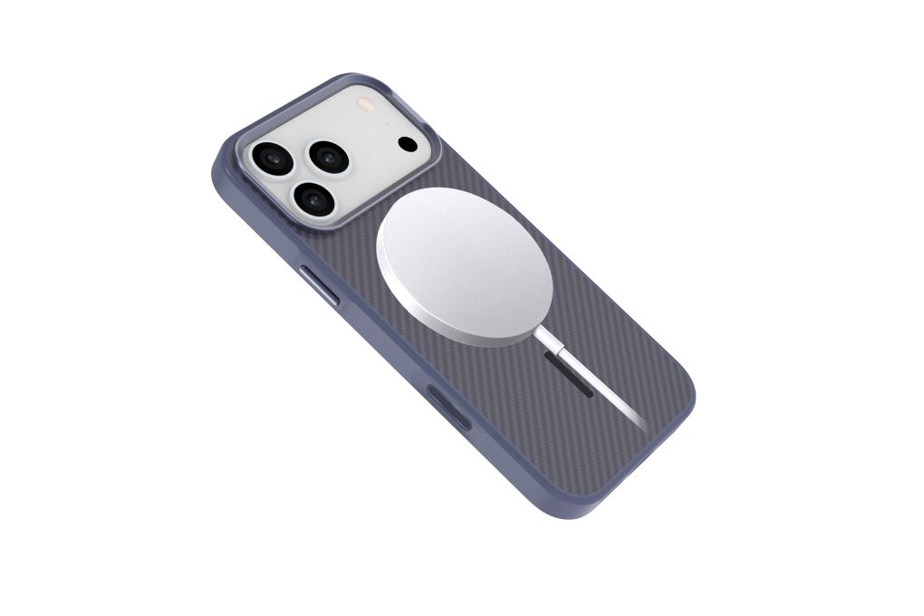 Ốp lưng MagSafe iPhone 17 Pro Max PC TPU AVA+ có nút camera control OC Platinum Carbon Màu Xanh Navy