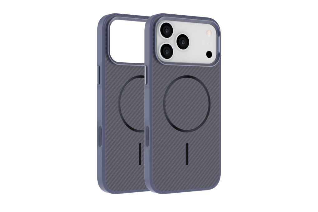 Ốp lưng MagSafe iPhone 17 Pro Max PC TPU AVA+ có nút camera control OC Platinum Carbon Màu Xanh Navy