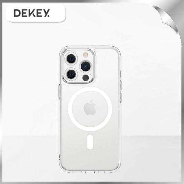 Ốp lưng MagSafe iPhone 13 Pro Max PC TPU DEKEY Crystal case
