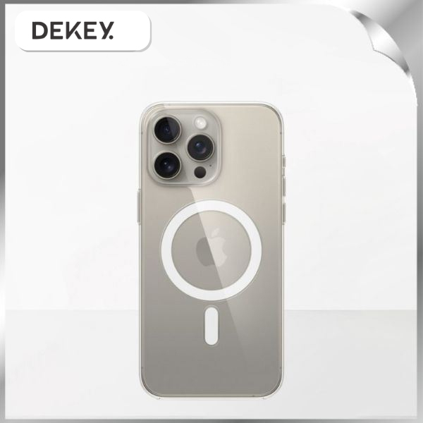 Ốp lưng MagSafe iPhone 15 Pro PC TPU DEKEY Crystal case