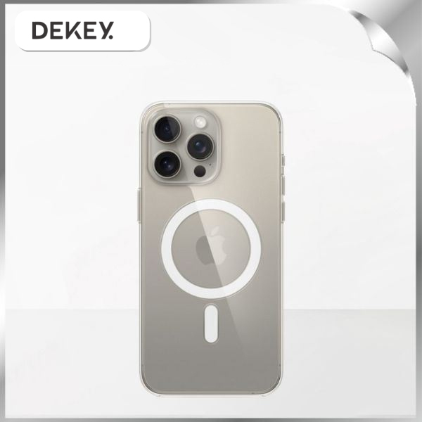 Ốp lưng MagSafe iPhone 15 Pro Max PC TPU DEKEY Crystal case