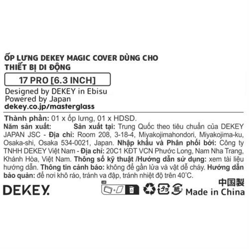 Ốp lưng MagSafe iPhone 17 Pro PC TPU DEKEY Crystal case Màu Trắng