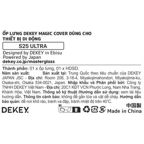 Ốp lưng Samsung Galaxy S25 Ultra PC TPU DEKEY Crystal case Màu Trắng