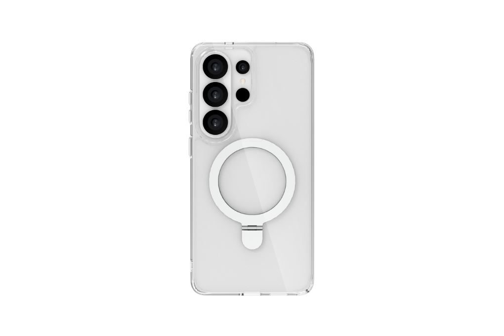 Ốp lưng MagSafe Galaxy S26 Ultra PC TPU AVA+ Vòng Đỡ OC Anti Yellow Màu Trắng
