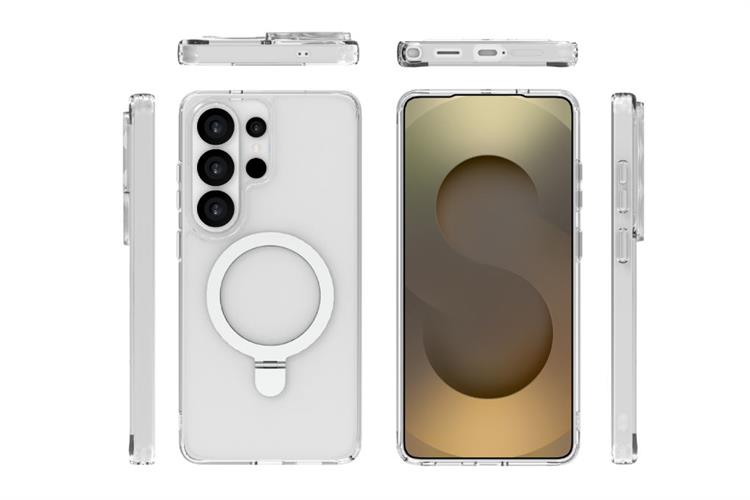 Ốp lưng MagSafe Galaxy S26 Ultra PC TPU AVA+ Vòng Đỡ OC Anti Yellow Màu Trắng
