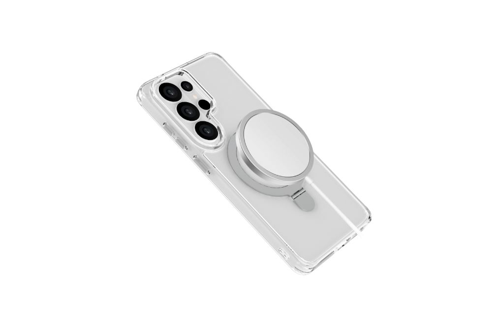 Ốp lưng MagSafe Galaxy S26 Ultra PC TPU AVA+ Vòng Đỡ OC Anti Yellow Màu Trắng