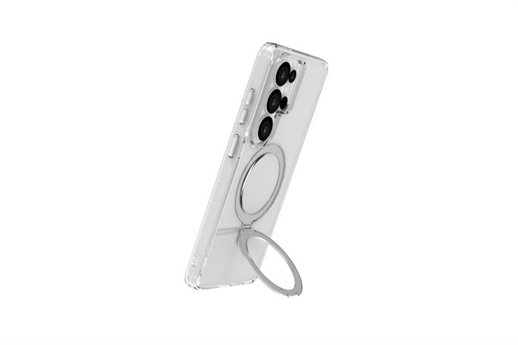 Ốp lưng MagSafe Galaxy S26 Ultra PC TPU AVA+ Vòng Đỡ OC Anti Yellow Màu Trắng