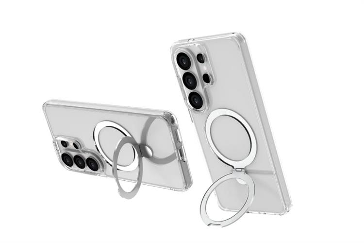 Ốp lưng MagSafe Galaxy S26 Ultra PC TPU AVA+ Vòng Đỡ OC Anti Yellow Màu Trắng