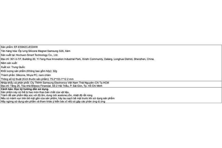 Ốp lưng Magnet Galaxy S26 Silicone PC Samsung Chính hãng Màu Xám