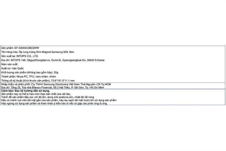 Ốp lưng Magnet Galaxy S26 PC TPU Nhôm Samsung Slim Chính hãng Màu Đen