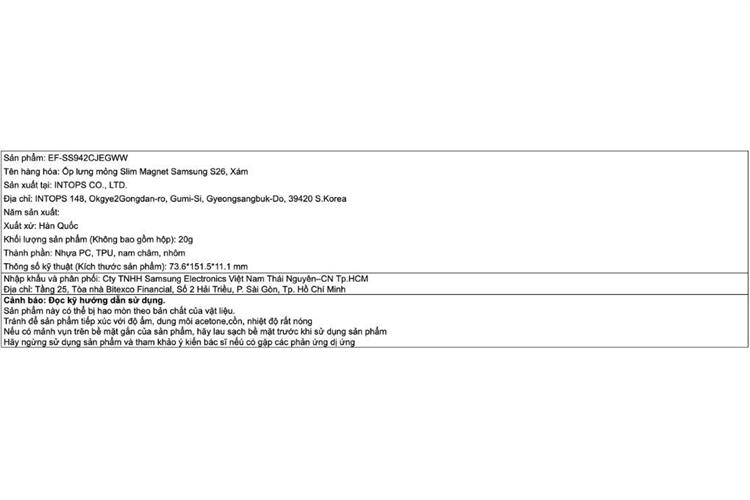 Ốp lưng Magnet Galaxy S26 PC TPU Nhôm Samsung Slim Chính hãng Màu Xám